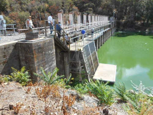 A group of Realtors toured the Cache Creek Dam in Lake County, Calif., on Wednesday, September 24, 2014. Courtesy photo. 092414cachecreekdam
