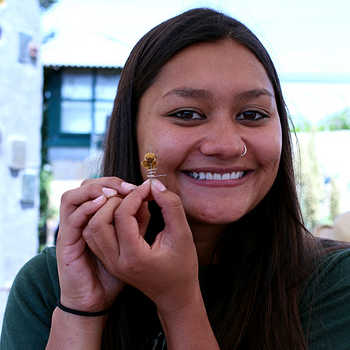Sara Leon Guerrero, project manager for the UC Berkeley Urban Bee Lab’s Farming for Native Bees project, will present a program on bees at the Redbud Audubon Chapter's meet on Thursday, November 20, 2014, in Kelseyville, Calif. Courtesy photo. guerrerobee