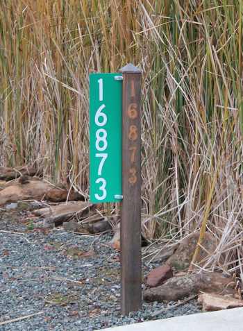 The reflective address signs can help first responders more easily find homes during an emergency. Courtesy photo. dayreflectorsign