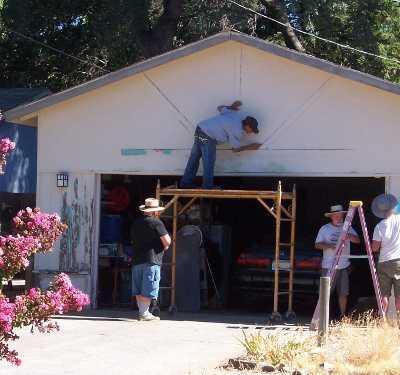 Time bankers will receive hours in the time bank for their efforts towards painting a fellow member's house. Courtesy photo. timebankpainters
