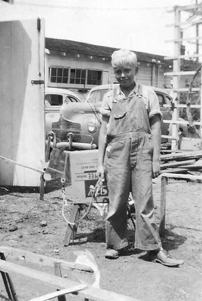 Richard Larson of Orland, Calif., died on Friday, March 7, 2014, at the age of 75. He's shown here at his family's Redwood City, Calif., with a toy cow in the 1940s. From the time he was a child, he dreamed of being a dairy farmer. Photo courtesy of the Larson family. dadtoycow