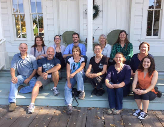 The Lake County Chapter of the California Women for Agriculture's AgVenture 2015 class includes, top step, left to right, Danielle Matthews Seperas, Lisa Wilson, Andrew March, Barbara Ehr, Brenna Sullivan and Terre Logsdon; bottom step, left to right, Jim Steele, Rick Hamilton, Jan Coppinger, Dr. Karen Tait, Kerrie Lindecker and Tiffany Ortega. Courtesy photo. agventure2015class